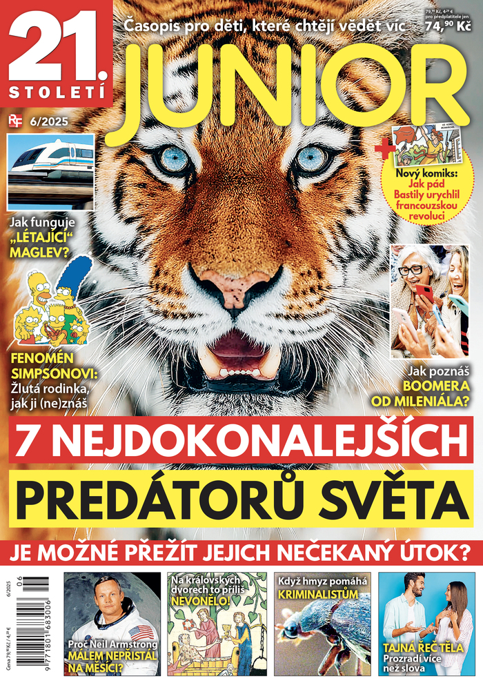 titulní strana časopisu JUNIOR a jeho předplatné