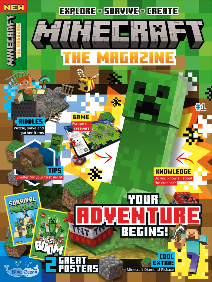 titulní strana časopisu Minecraft a jeho předplatné