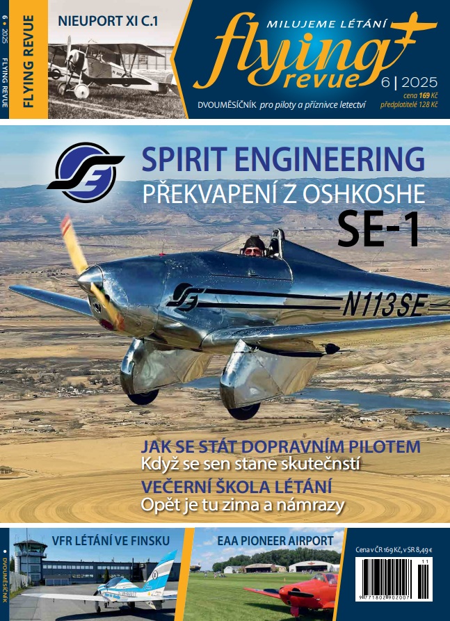 titulní strana časopisu Flying revue a jeho předplatné