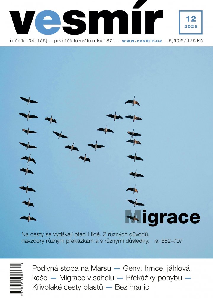 titulní strana časopisu Vesmír a jeho předplatné