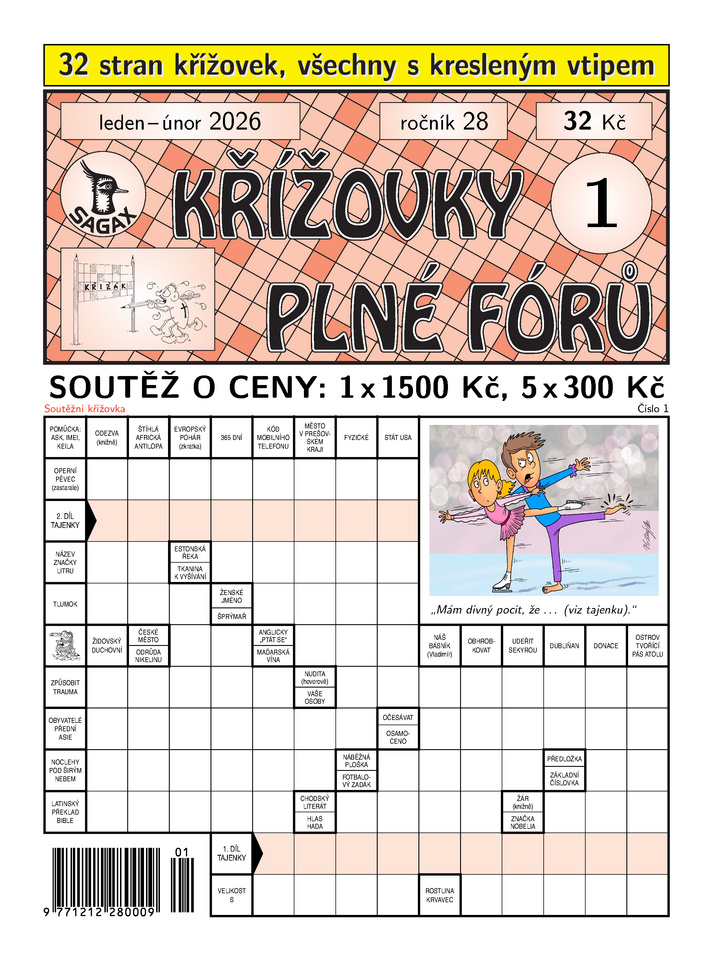 titulní strana časopisu Křížovky plné fórů a jeho předplatné