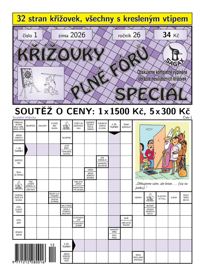 titulní strana časopisu Křížovky plné fórů speciál a jeho předplatné