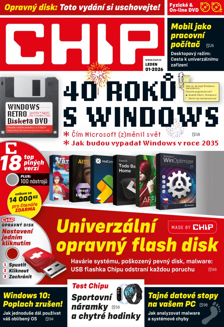 titulní strana časopisu Chip a jeho předplatné