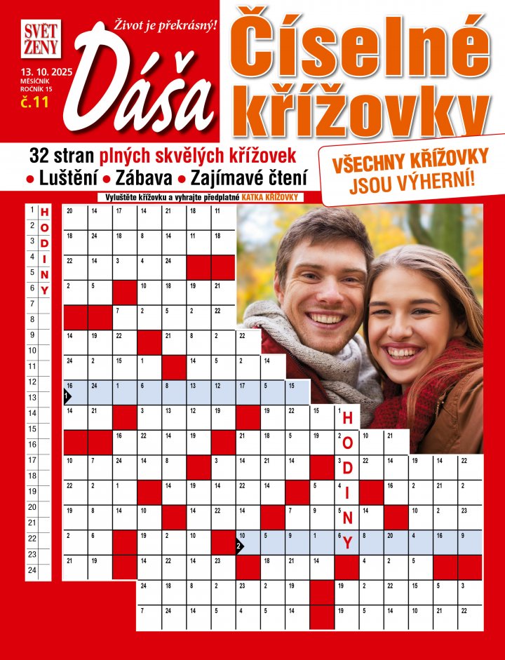titulní strana časopisu Dáša Číselné křížovky a jeho předplatné