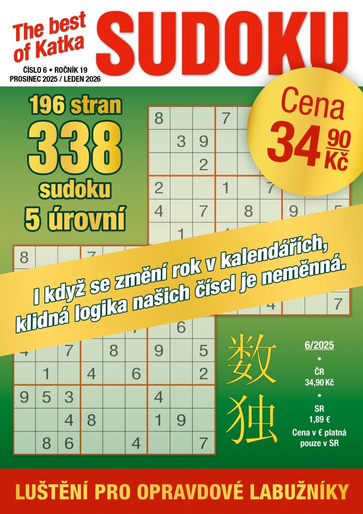 titulní strana časopisu Best of Sudoku a jeho předplatné