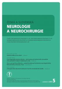 obálka časopisu Česká a slovenská neurologie a neurochirurgie 